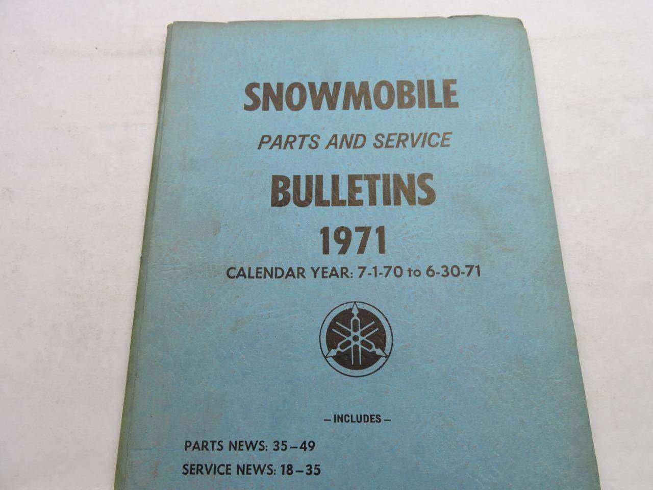 Yamaha Snowmobile Parts & Service Bulletins 1971 B15313