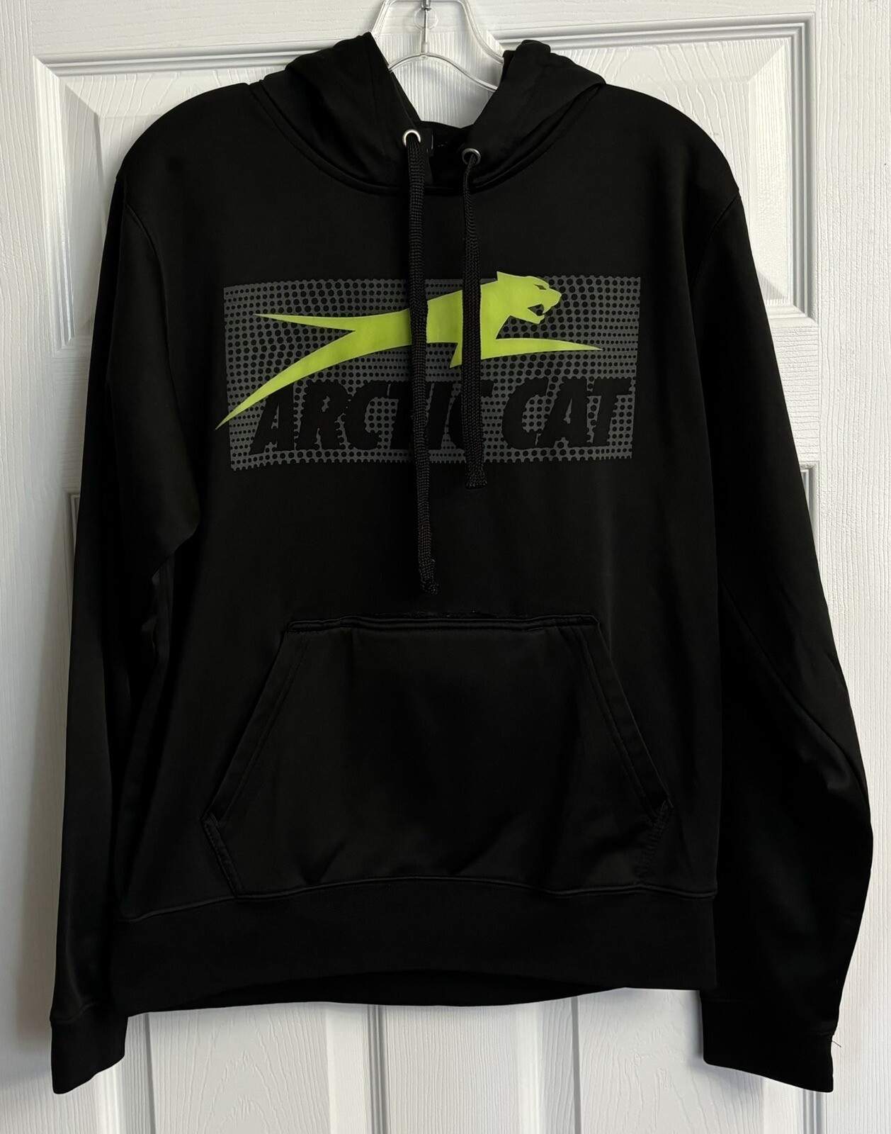 Arcticwear Artic Cat Snowmobile Hoodie Sweatshirt Black Size Medium