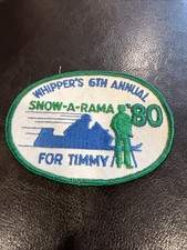 Whipper’s 6th Annual Snow-A-Rama For Timmy Snowmobile Advertising Patches 1980