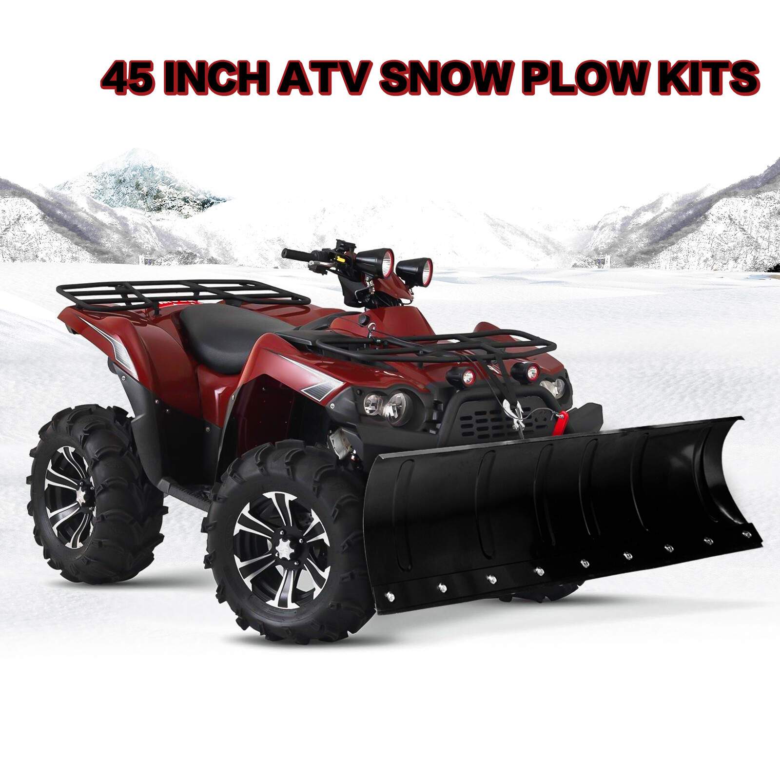 For Polaris Sportsman 335/400/450/500 Steel Blade ATV UTV 45″ inch Snow Plow Kit
