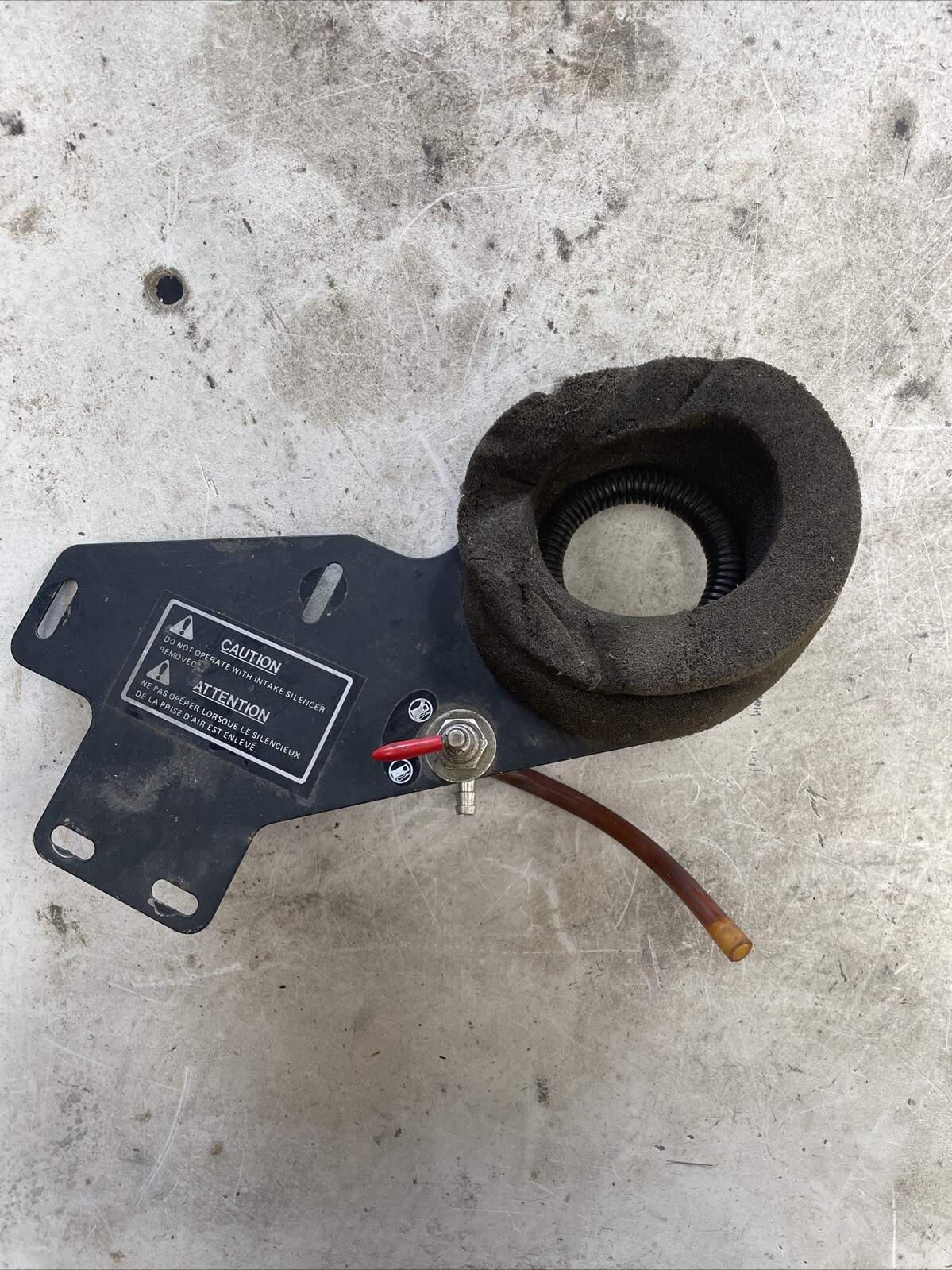 Vintage 85-89 Polaris Snowmobile Air Box Bracket And Fuel Valve On Off 5220458