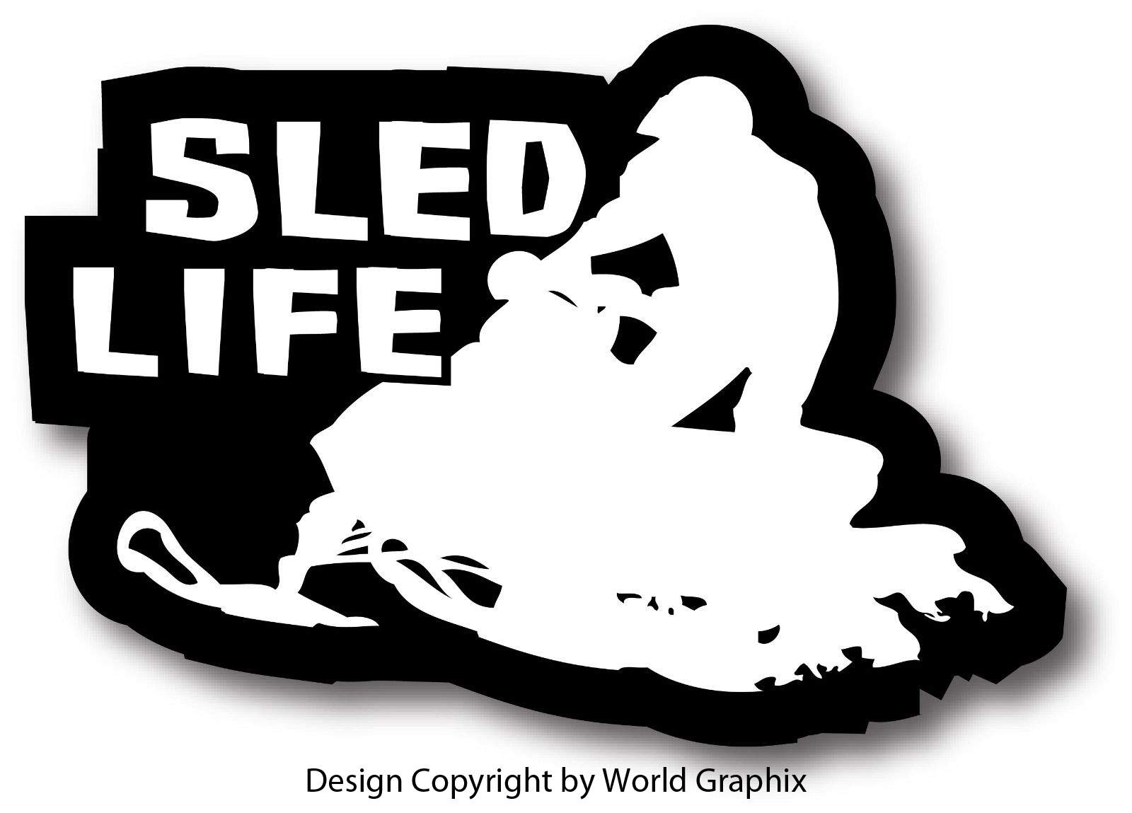 SLED LIFE SNOWMOBILE DECAL STICKER SKI DOO ARCTIC CAT YAMAHA