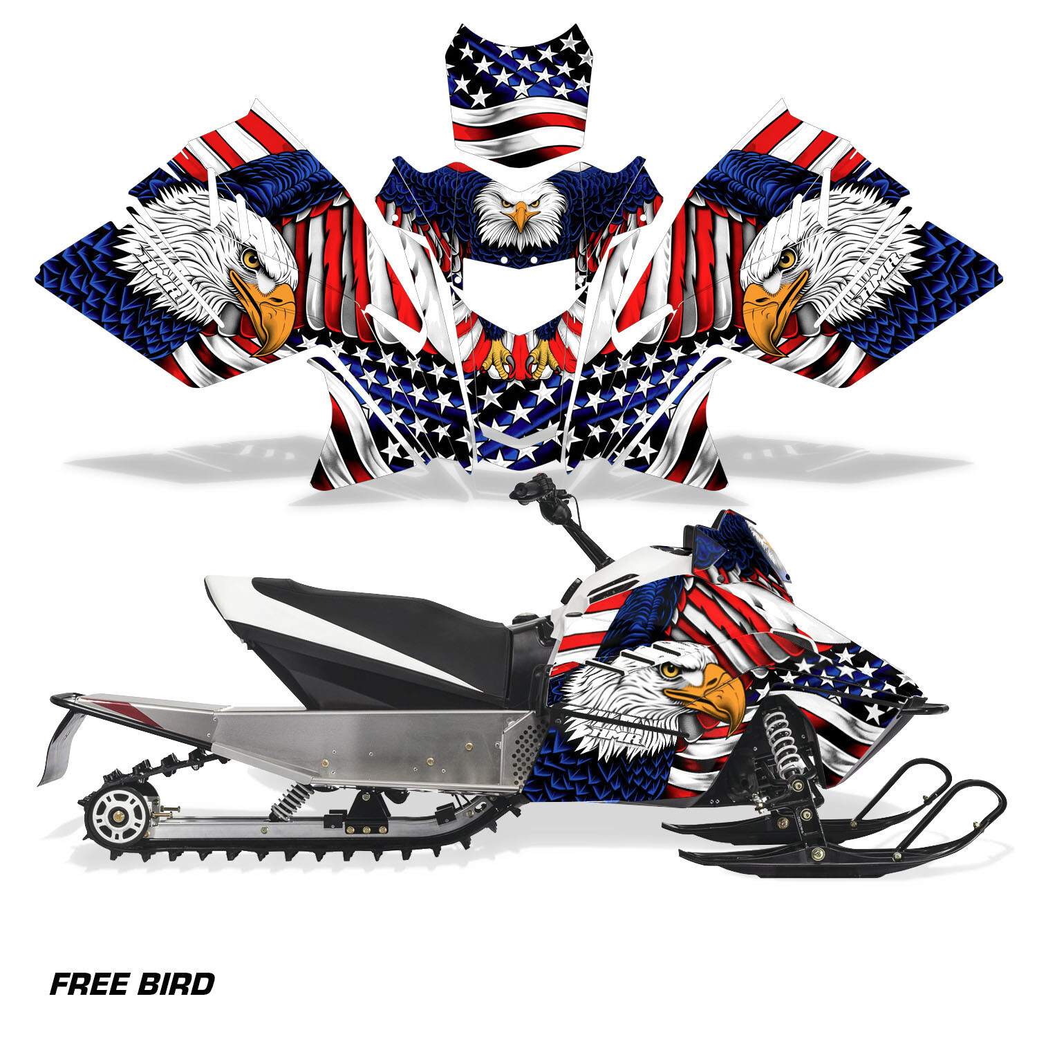 Snowmobile Graphics kit Sled Decal for Arctic Cat ZR200 2018-Up FREEBIRD