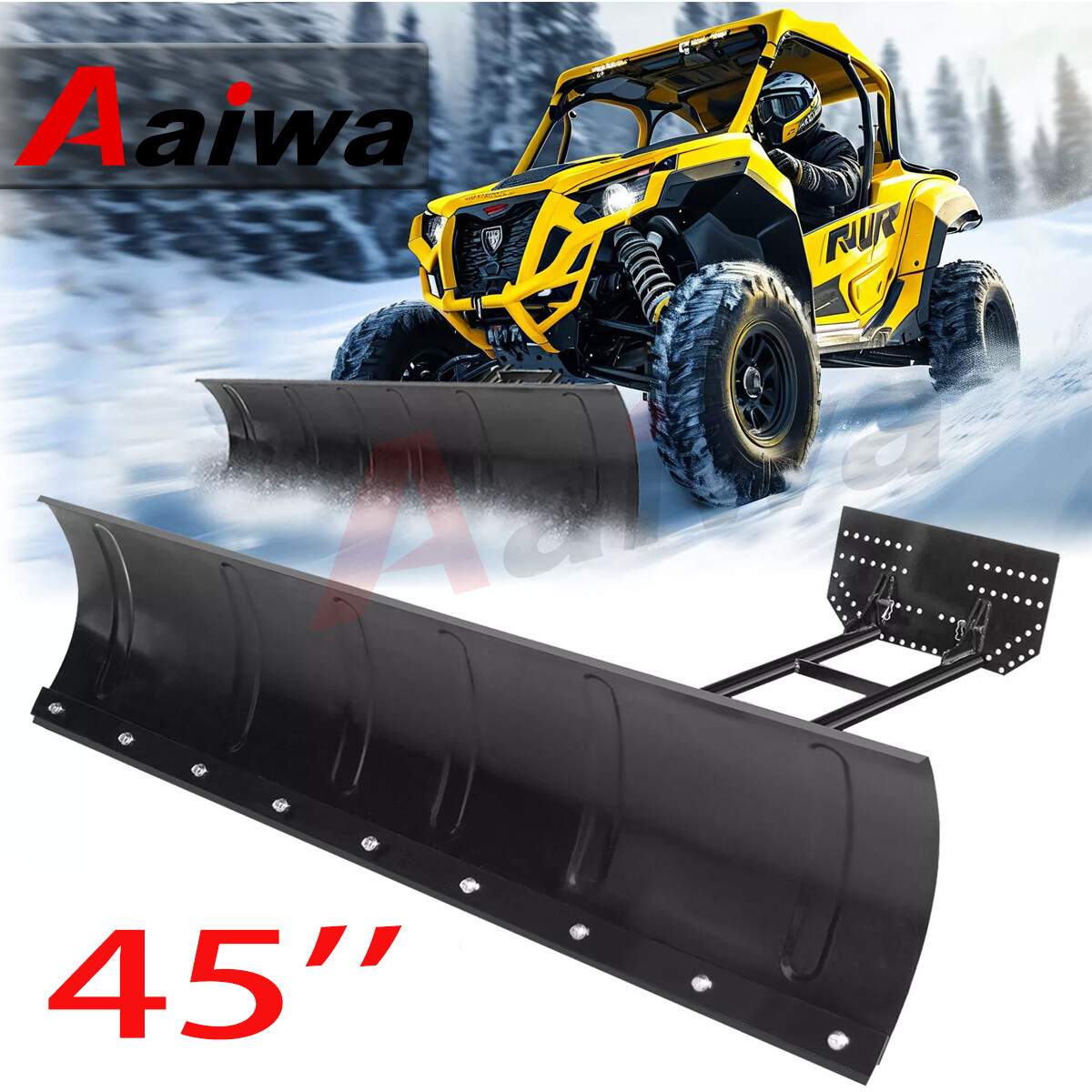 45 inch Steel ATV UTV Truck Pickup Universal Snow Plow Kit For Can-Am Polaris
