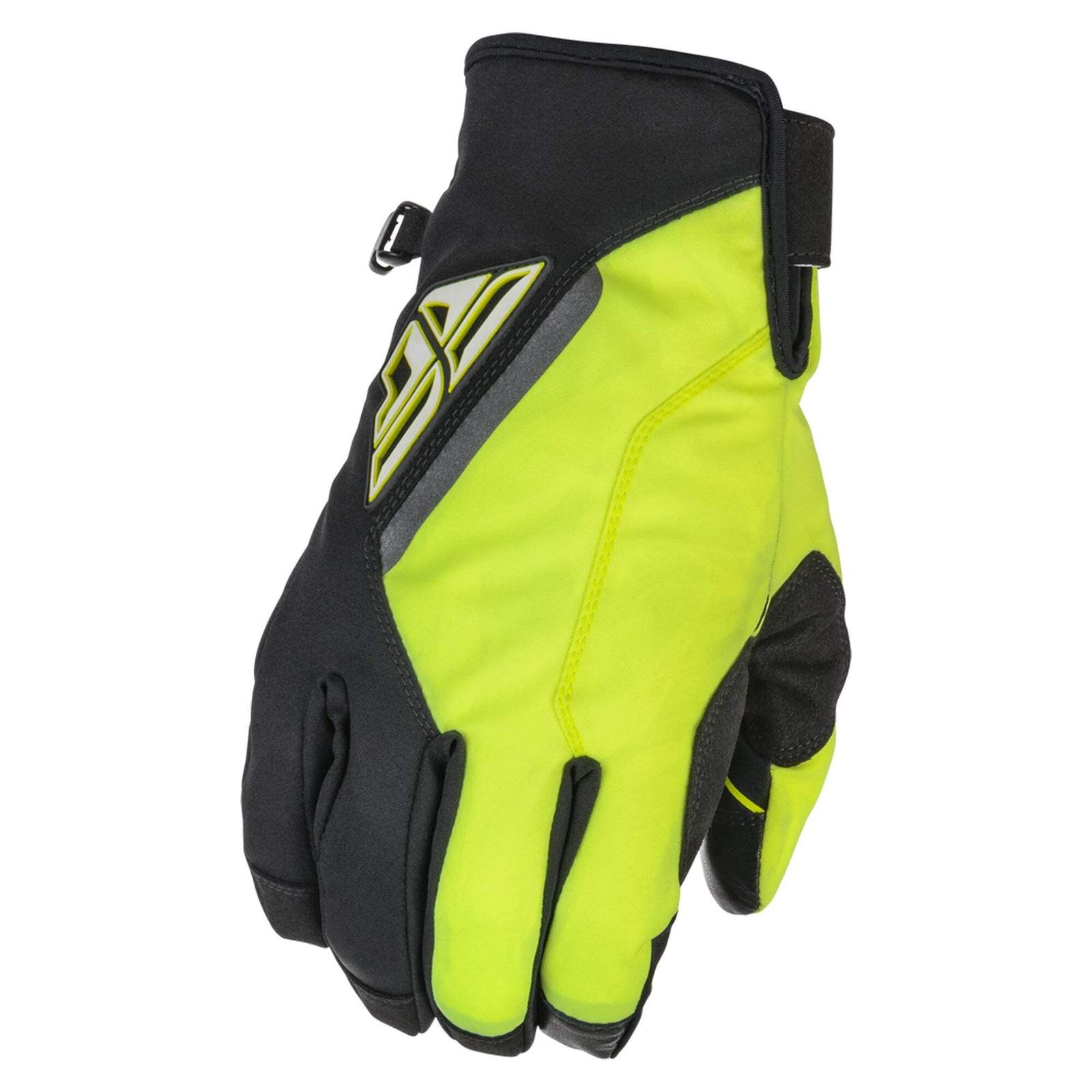 Fly Racing Title Snowmobile Gloves – Black / Hi-Vis – 371-052