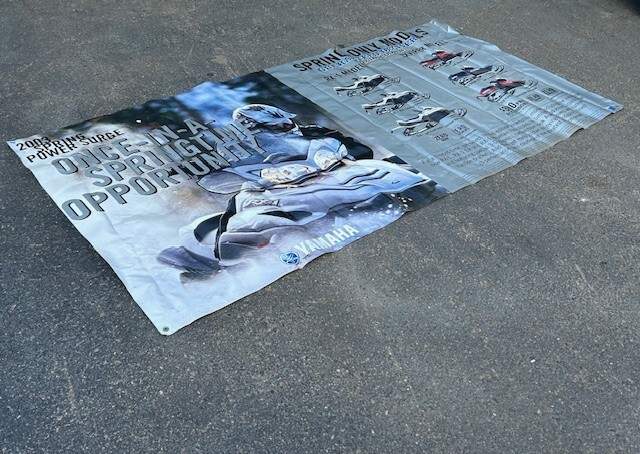 Vtg 2003 Yamaha RX1 VIPER SX Snowmobiles 4ft x 8ft Dealership ORIGINAL Banner