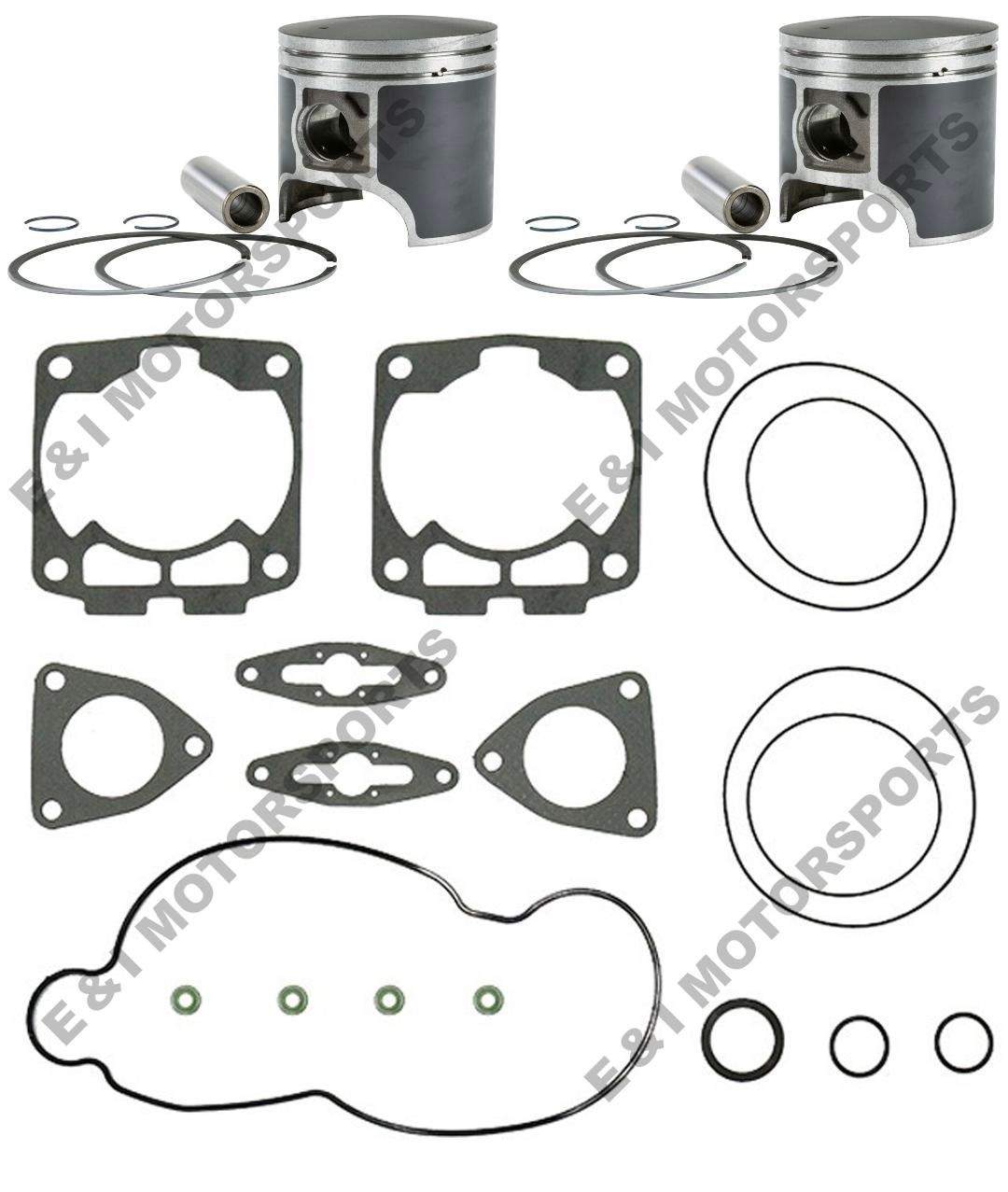 2009 Polaris IQ Shift 600 Carb 121″ SPI Pistons Top End Gasket Kit Std 77.25mm