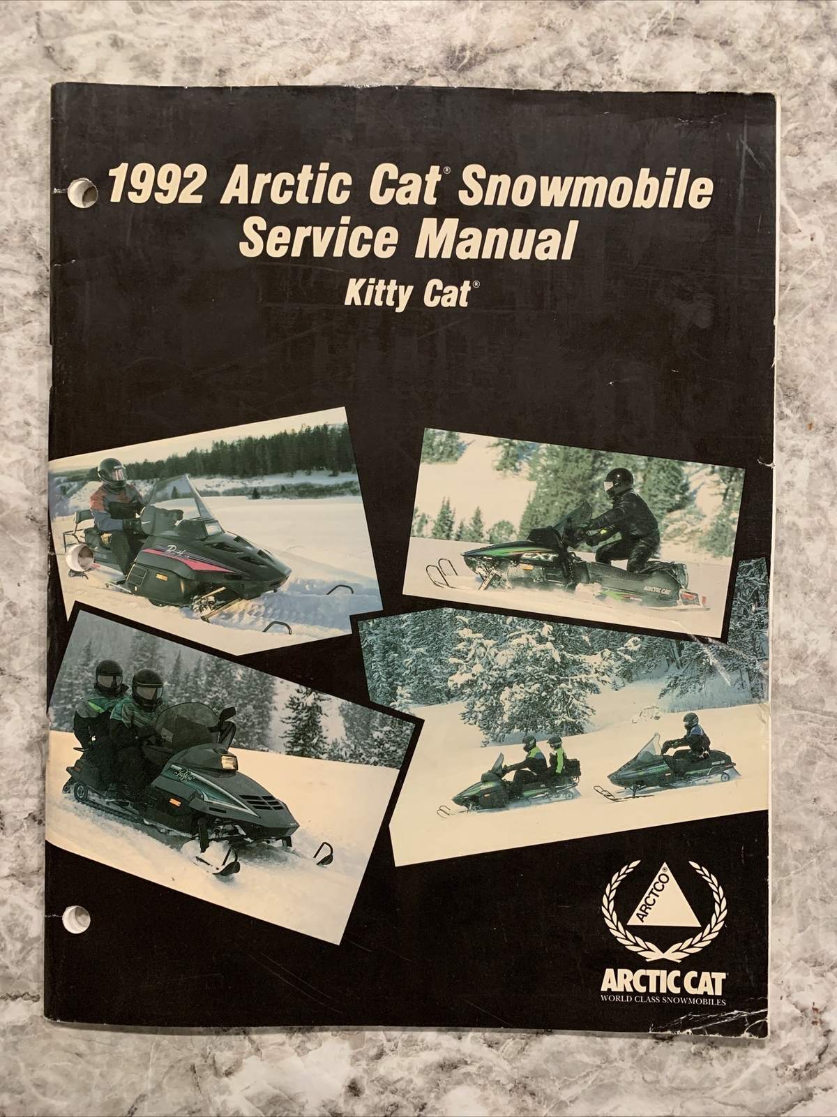 1992 ARTIC CAT SNOWMOBILE SERVICE MANUAL KITTY CAT OEM #2254-728