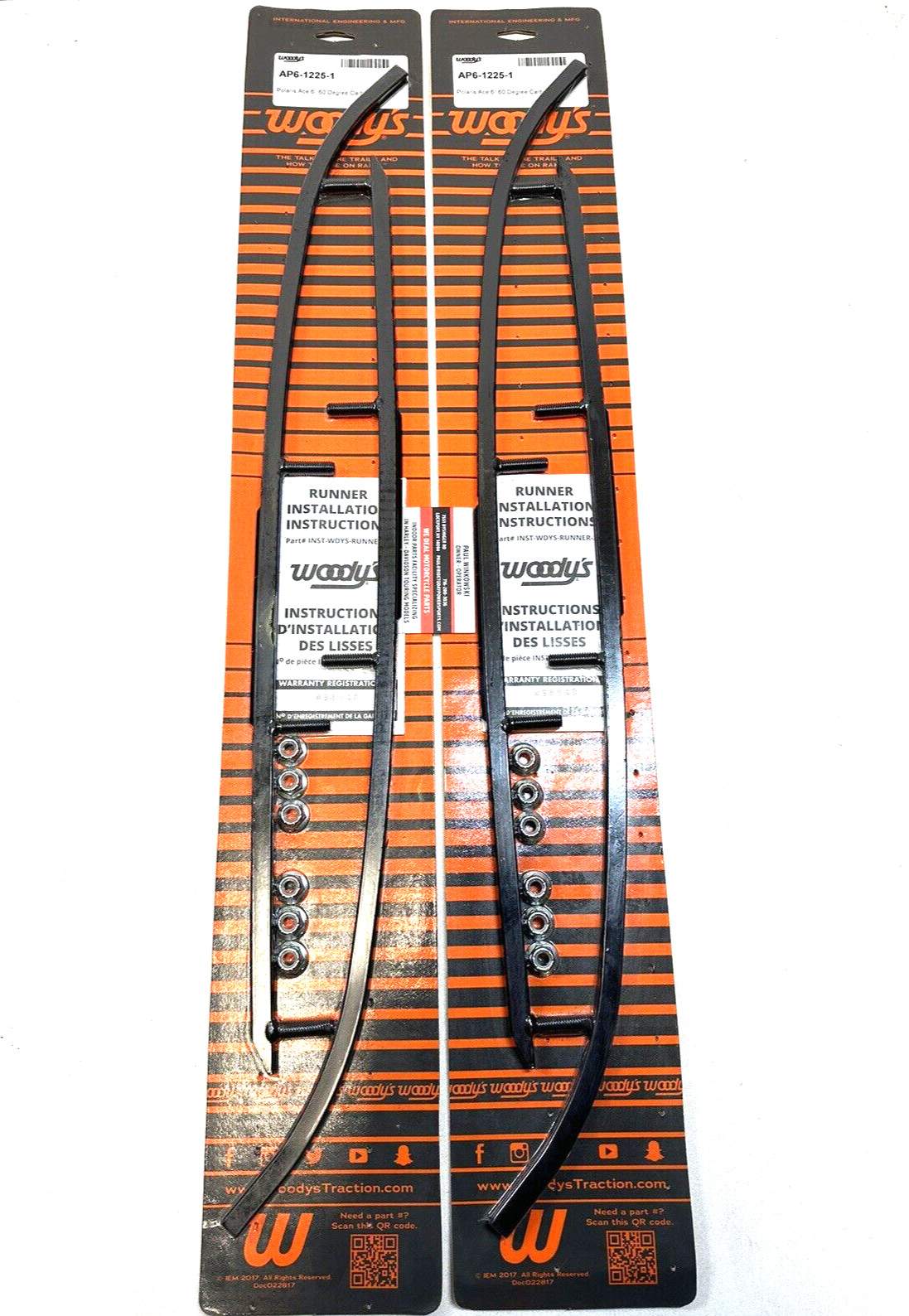 2 PACK – Woodys 6″ Carbide ACE Runners Wear Bar Polaris Snowmobile – AP6-1225