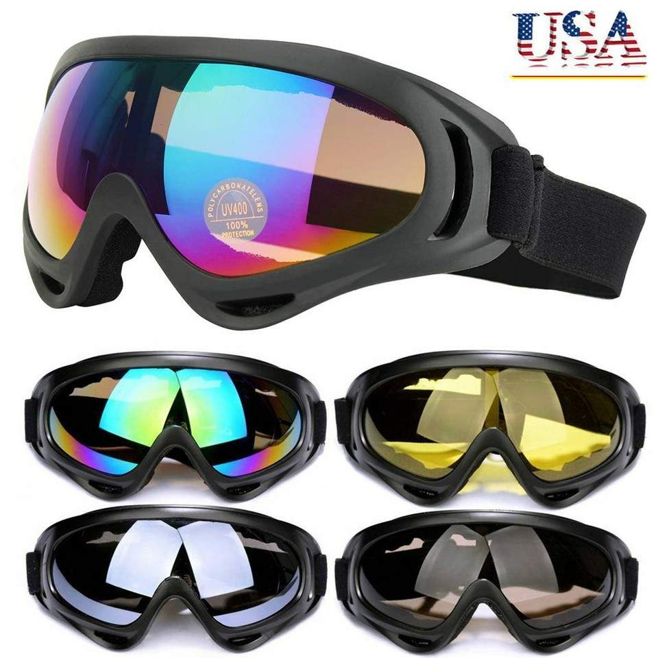 Mens Winter Snow Ski Goggles Anti-fog Lens UV Snowboard Snowmobile Motorcycle US
