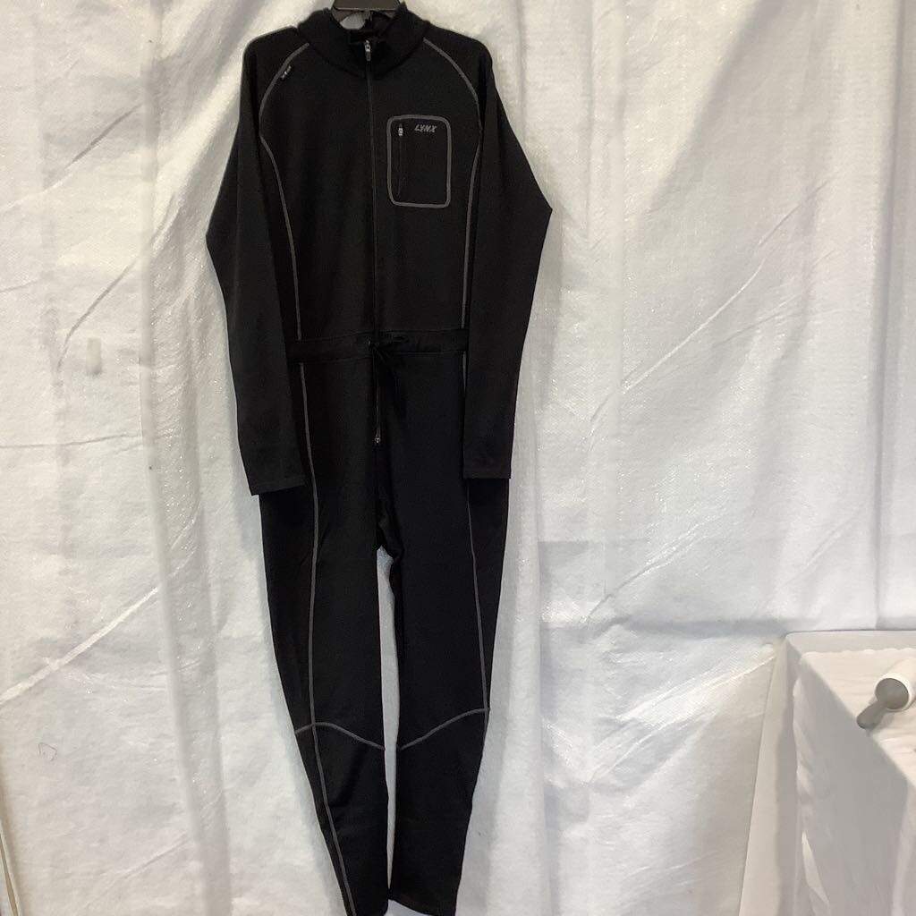 BRP Lynx Mens One Piece Mid Layer Black Long Sleeve Ski Doo Snow Mobile L New