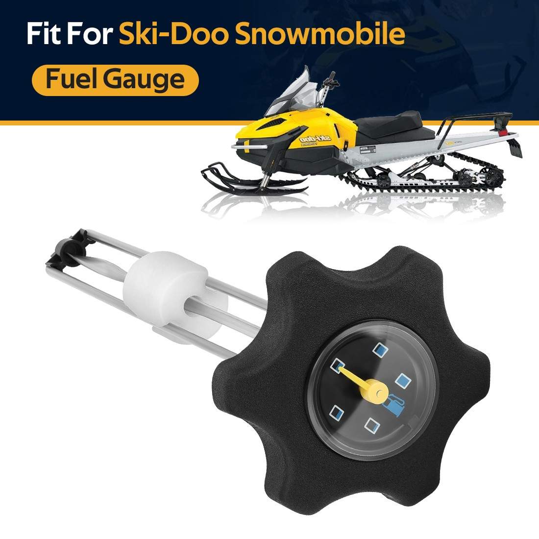 Screw On Gas Cap w/ Gauge 12 1/2″ Non-Vented for Ski-Doo Replaces 572161200