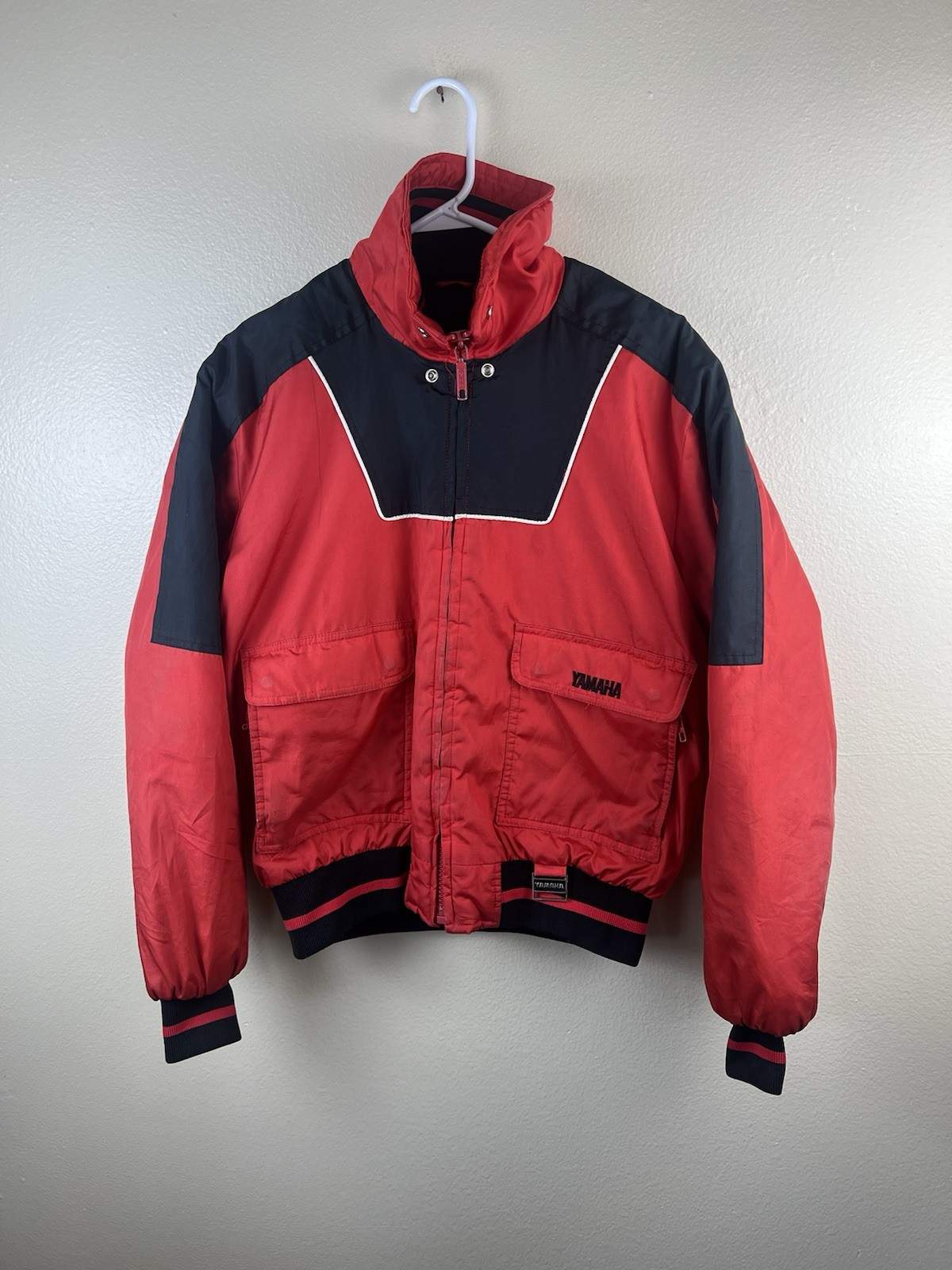 Vintage Yamaha Snowmobile Women’s coat Jacket Red Black Size Large Tall LT