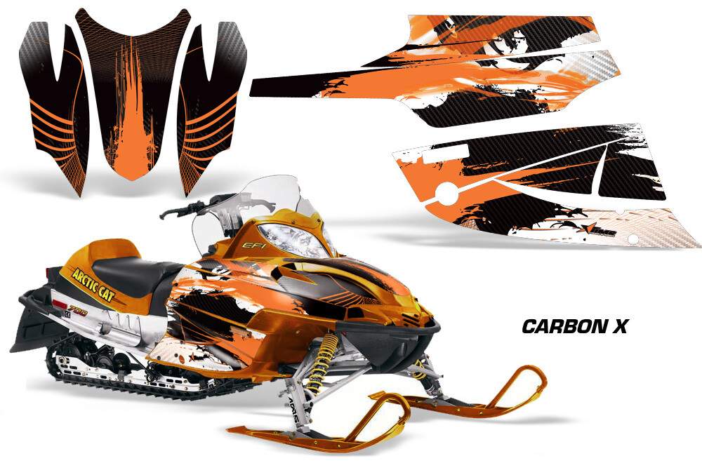 Sled Graphic Stickers Decals For Arctic Cat Firecat/Sabercat 2003-2006 CRBNX O