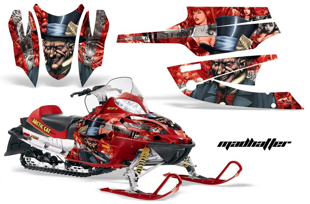Sled Graphic Stickers Decals For Arctic Cat Firecat/Sabercat 2003-2006 HATTER RS
