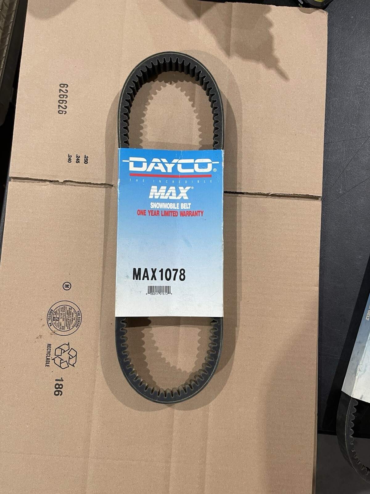 Dayco MAX 1078 Snomobile Belt For Older Artic Cat