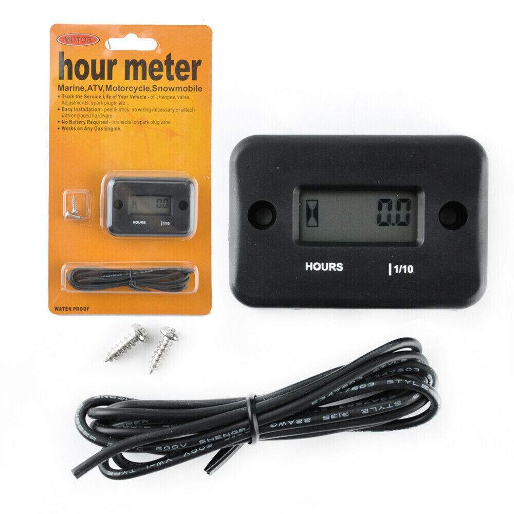 Waterproof Digital Hour Meter Sport Motorcycle ATV Snowmobile Marine Dirt Fmrvmz