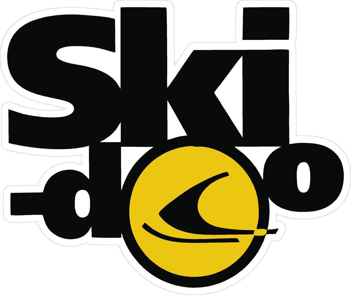 #2140 (1) 3.5″ Ski-doo Skidoo Bombardier Vintage decal stickers laminated