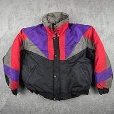 Vintage Yamaha Snowmobile Jacket Mens Extra Large Quilted Lining Bomber Coat