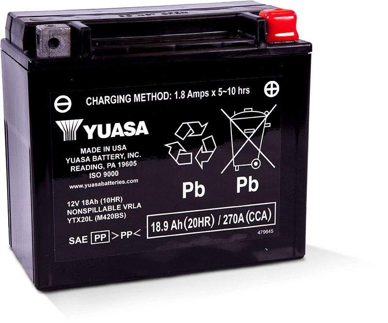 Yuasa Maintenance Free YTX20L 12 Volt Battery For Ski-Doo MXZ 600 Sport 2004-23
