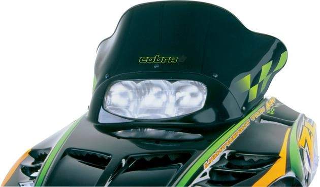 Powermadd Cobra Windshield Low 14″ Black/Green Checkers #12220 Arctic Cat