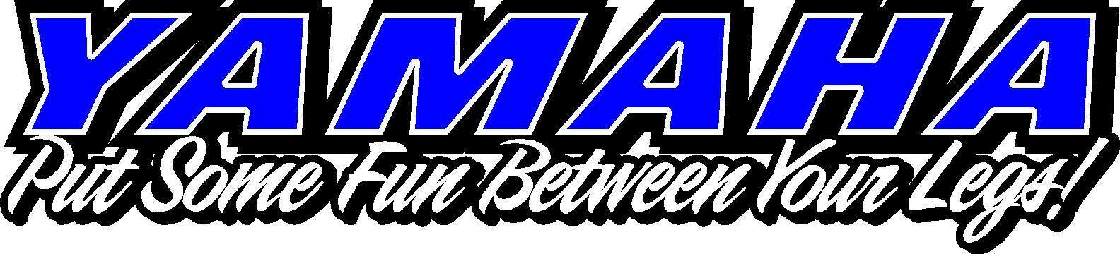 Yamaha snowmobile sticker decal 22″ blue Put some Fun Between Your Legs!
