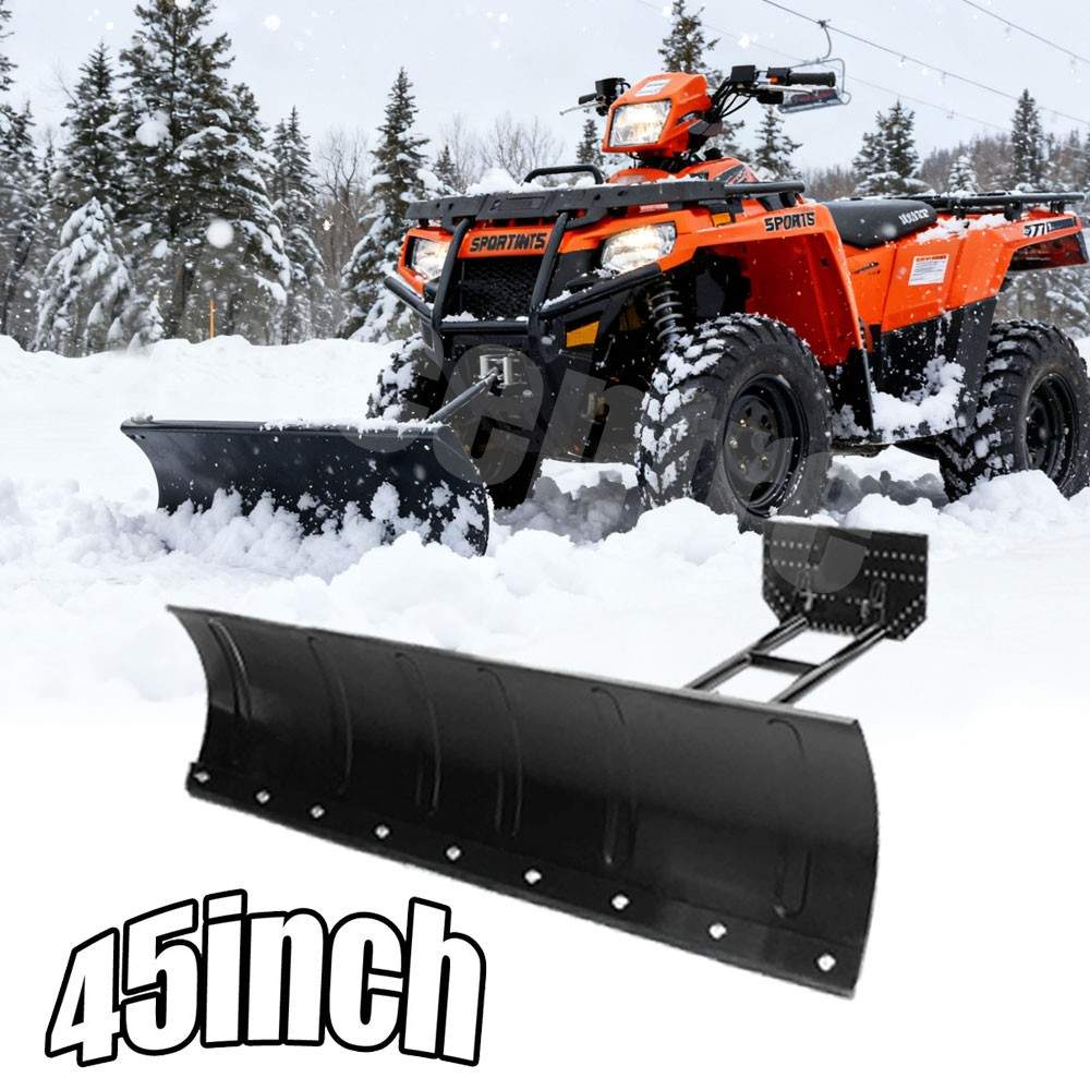 Snow Plow Kit 45” Steel Blade Complete Universal Mount Package For UTV ATV