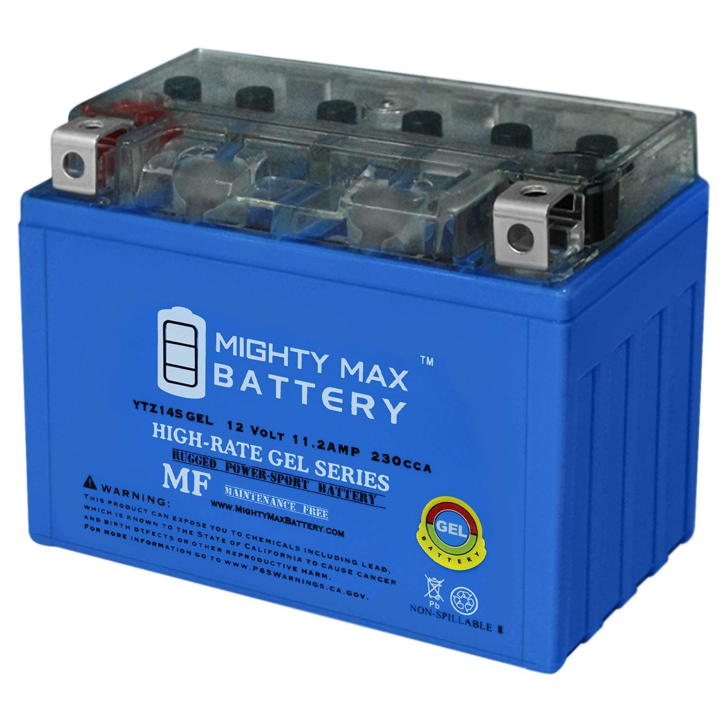 Mighty Max YTZ14S GEL Replacement Battery for Yuasa YTZ14S-BS