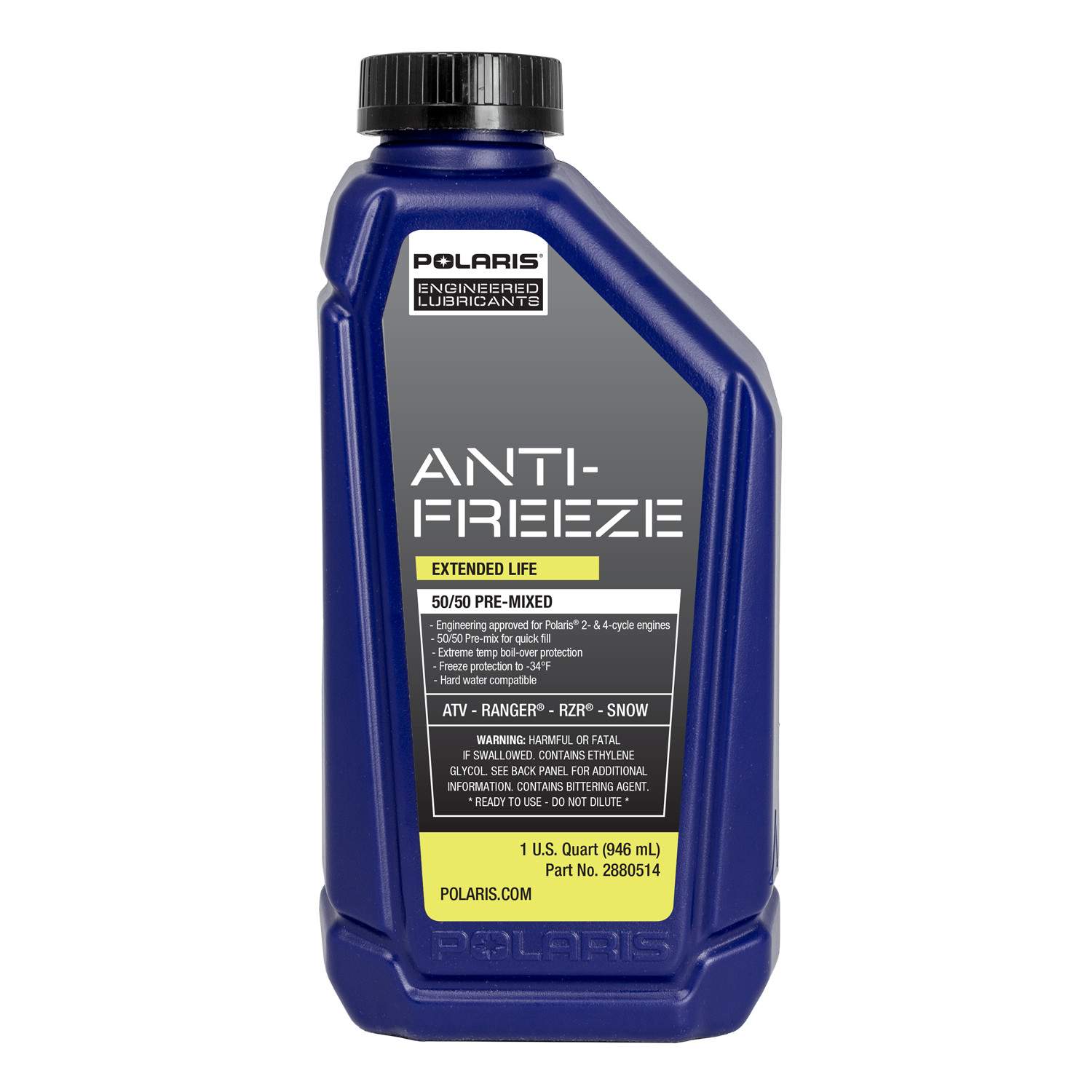 Polaris 1 Qt Antifreeze Coolant 50/50 Premix for Snowmobile – 2880514