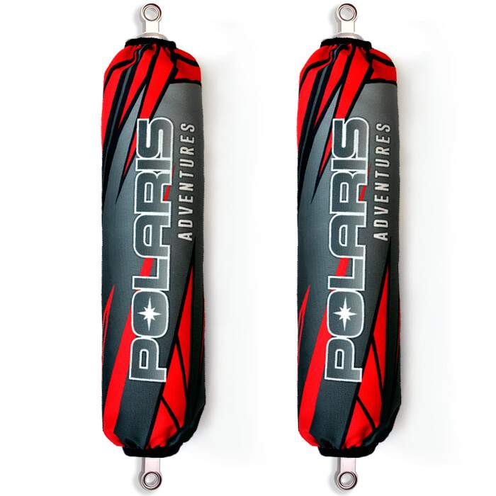 Red / Grey Polaris Sled Shock Protector Covers Snowmobile (Set of 2) NEW