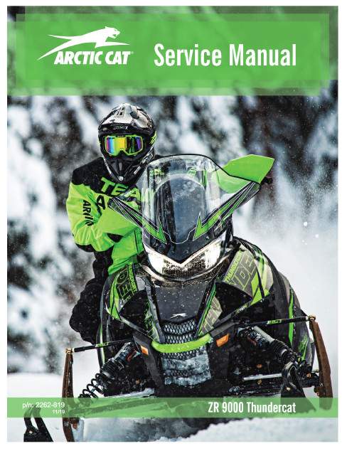 Arctic Cat ZR 9000 Thundercat Service Manual | 2020 | Snowmobile | USB & Link
