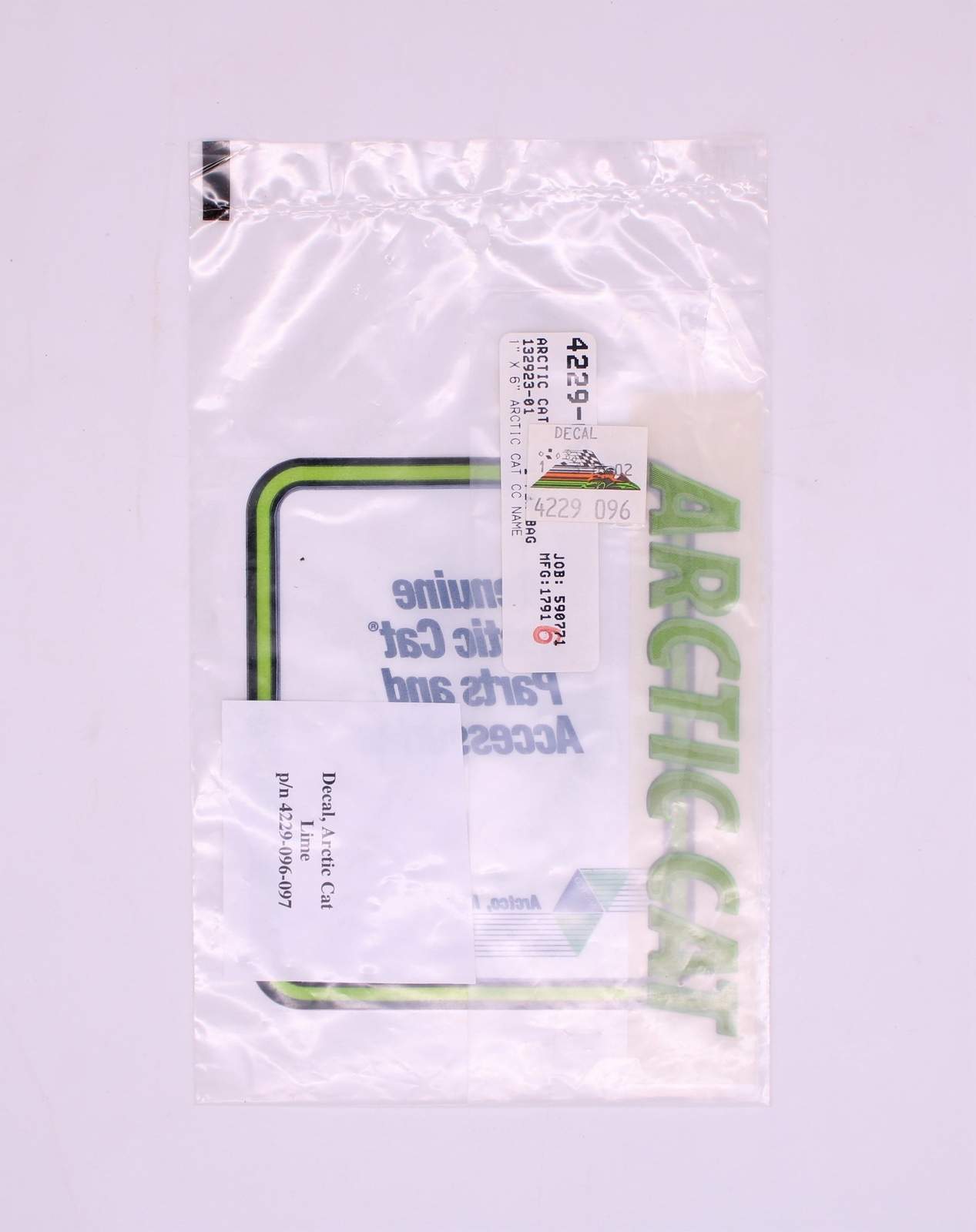 Genuine Arctic Cat Lime Green Artic Cat Decal Part Number – 4229-096