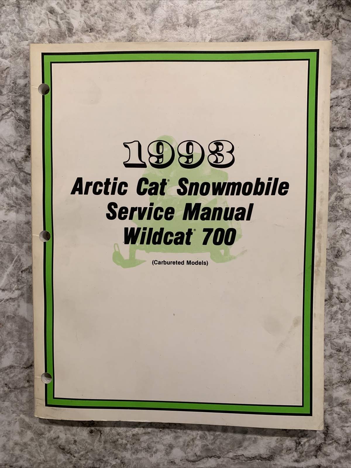 1993 ARTIC CAT SNOWMOBILE SERVICE MANUAL WILDCAT 700 OEM #2254-830