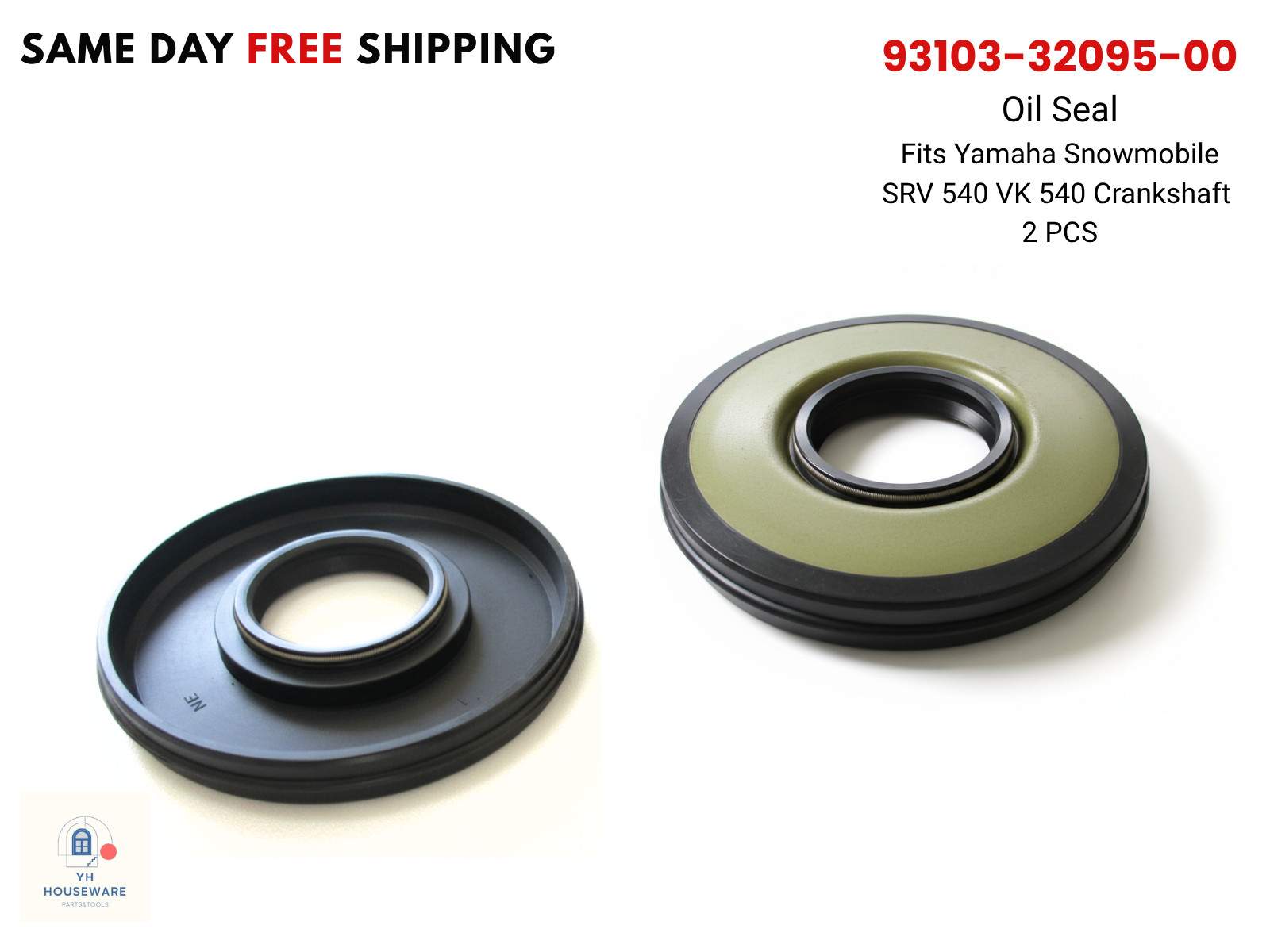 93103-32095-00 Fits Yamaha Snowmobile SRV 540 VK 540 Crankshaft Oil Seal x 2 PCS