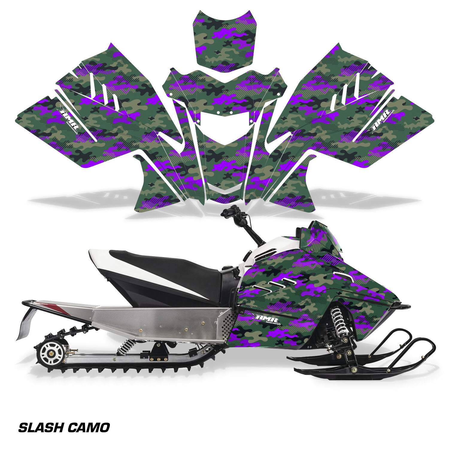 Snowmobile Graphics kit Sled Decal for Arctic Cat ZR200 2018-Up SlashCamo PUR