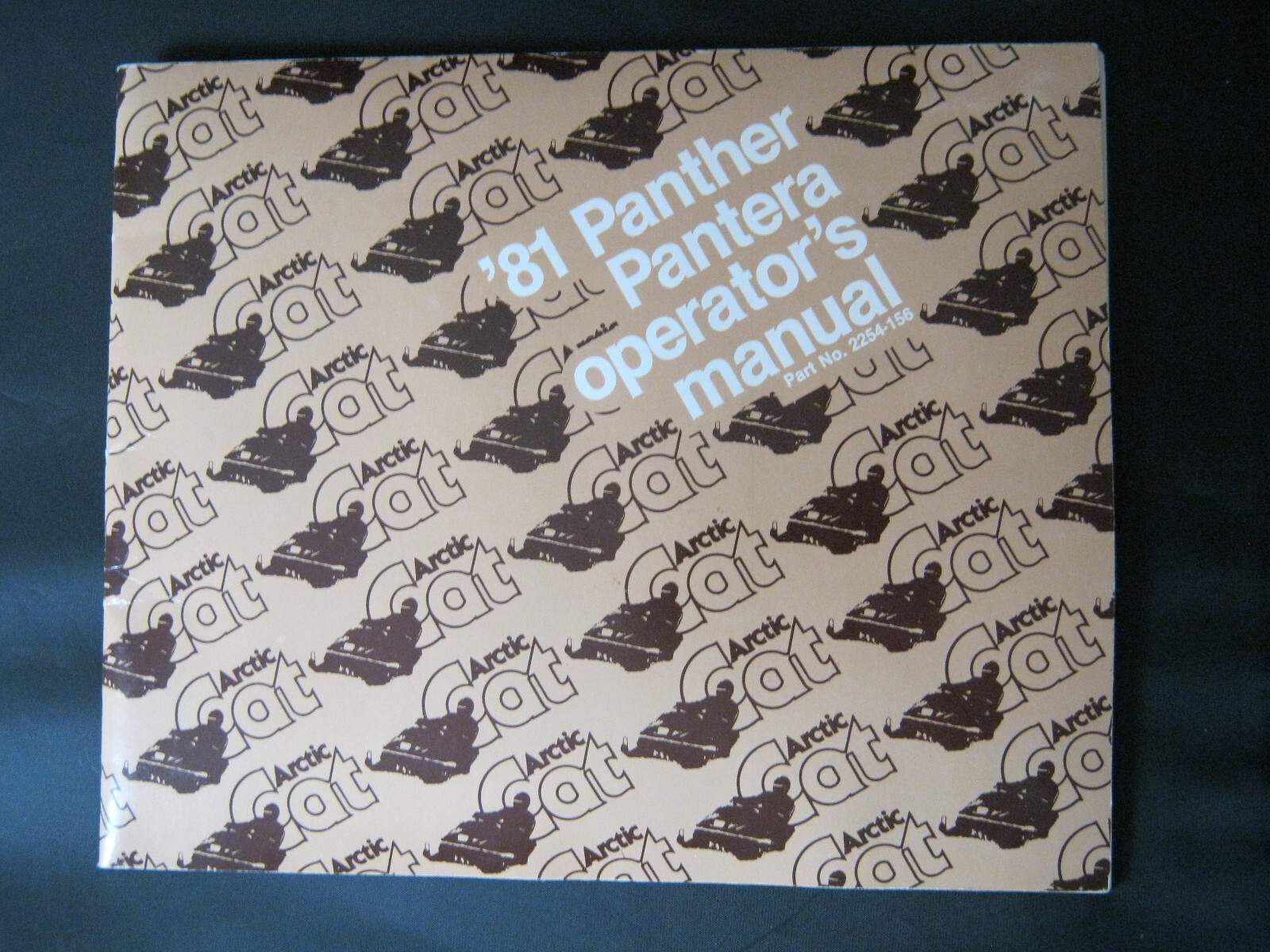 1981 ARTIC CAT Panther Pantera Part #2254-1565 OWNER OPERATOR MANUAL