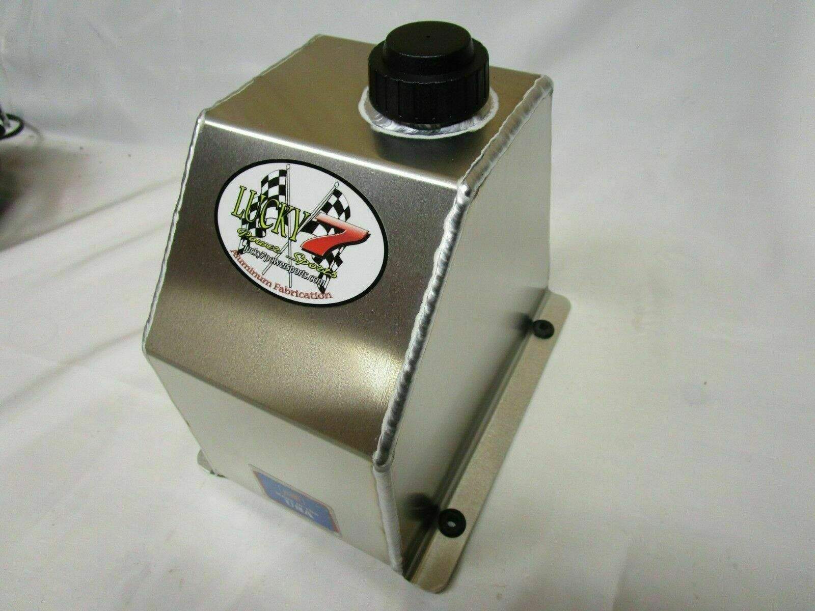 4 QT Aluminum Sprint Fuel Tank Fuel Cell Go Kart Snowmobile Flat Mount Racing