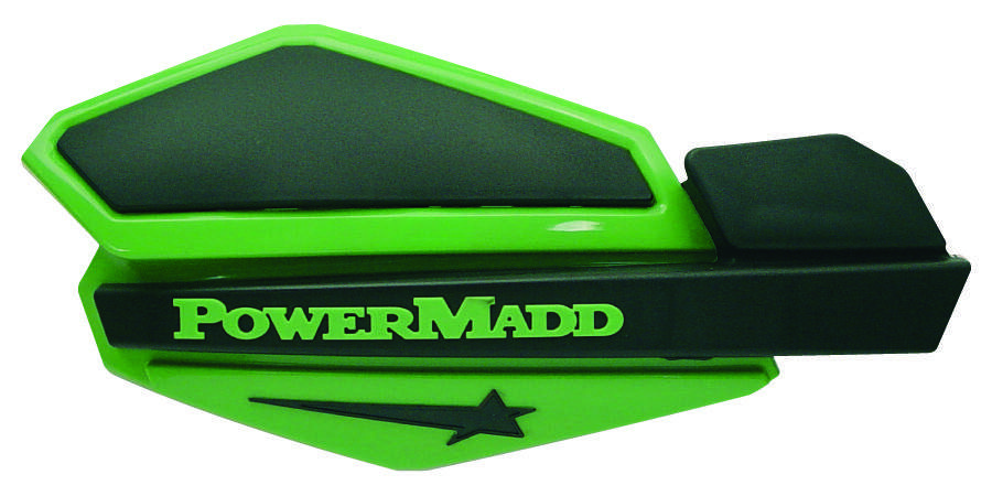 Powermadd Star Handguard Kit For Yamaha Snowmobile (KX Green/Black) w/ STD Mount