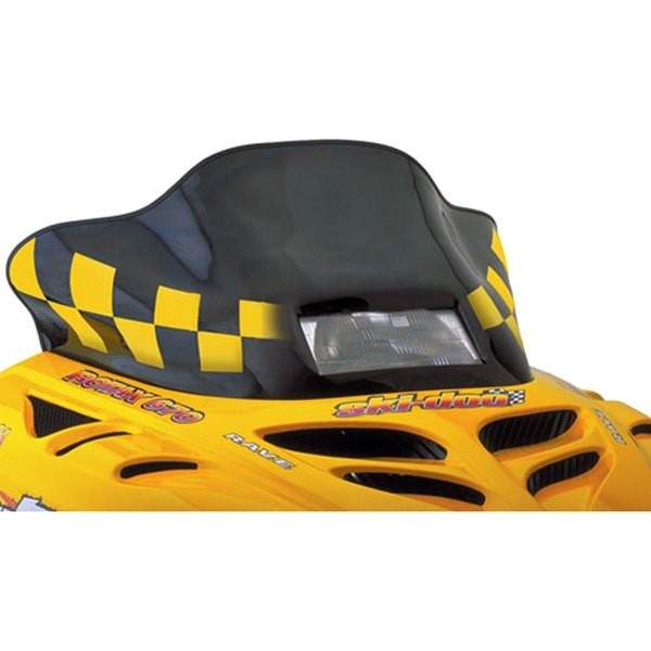 For Ski-Doo Formula 500 97-00 Cobra Snowmobile Windshield Cobra Black w Yellow