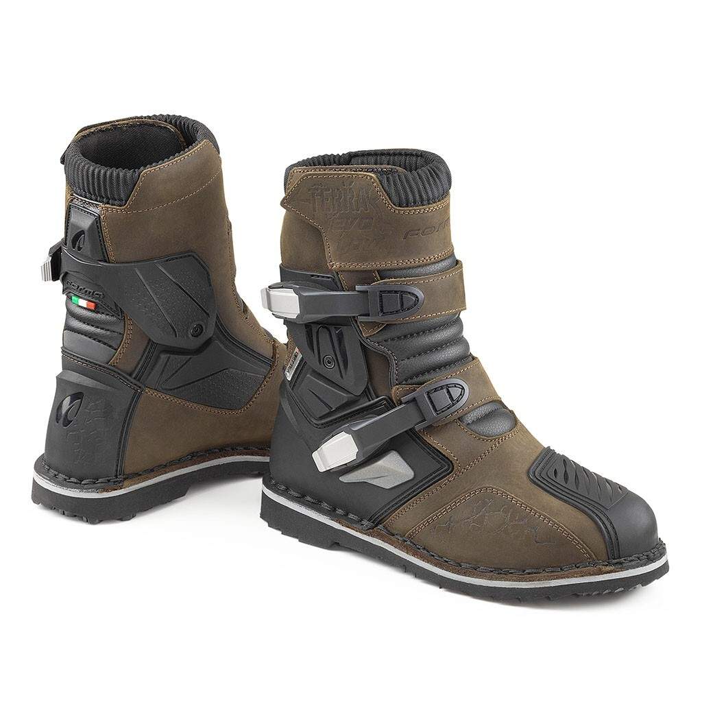 motorcycle boots | Forma TERRA EVO LOW Dry UNBOXED adventure adv brown or black