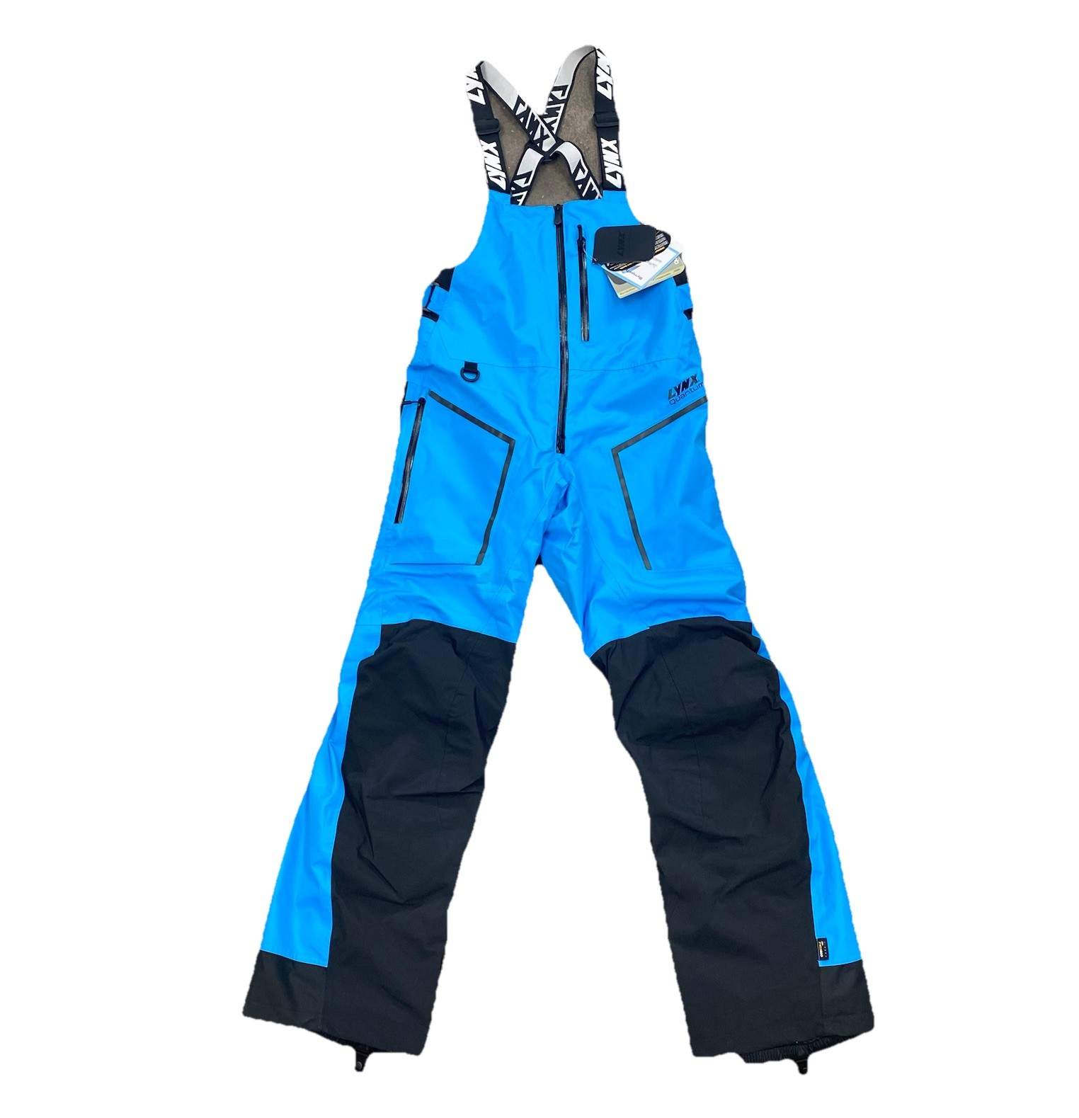 Lynx Quantum Snowmobile Bib Pants Blue Waterproof Padded Knee Windproof L
