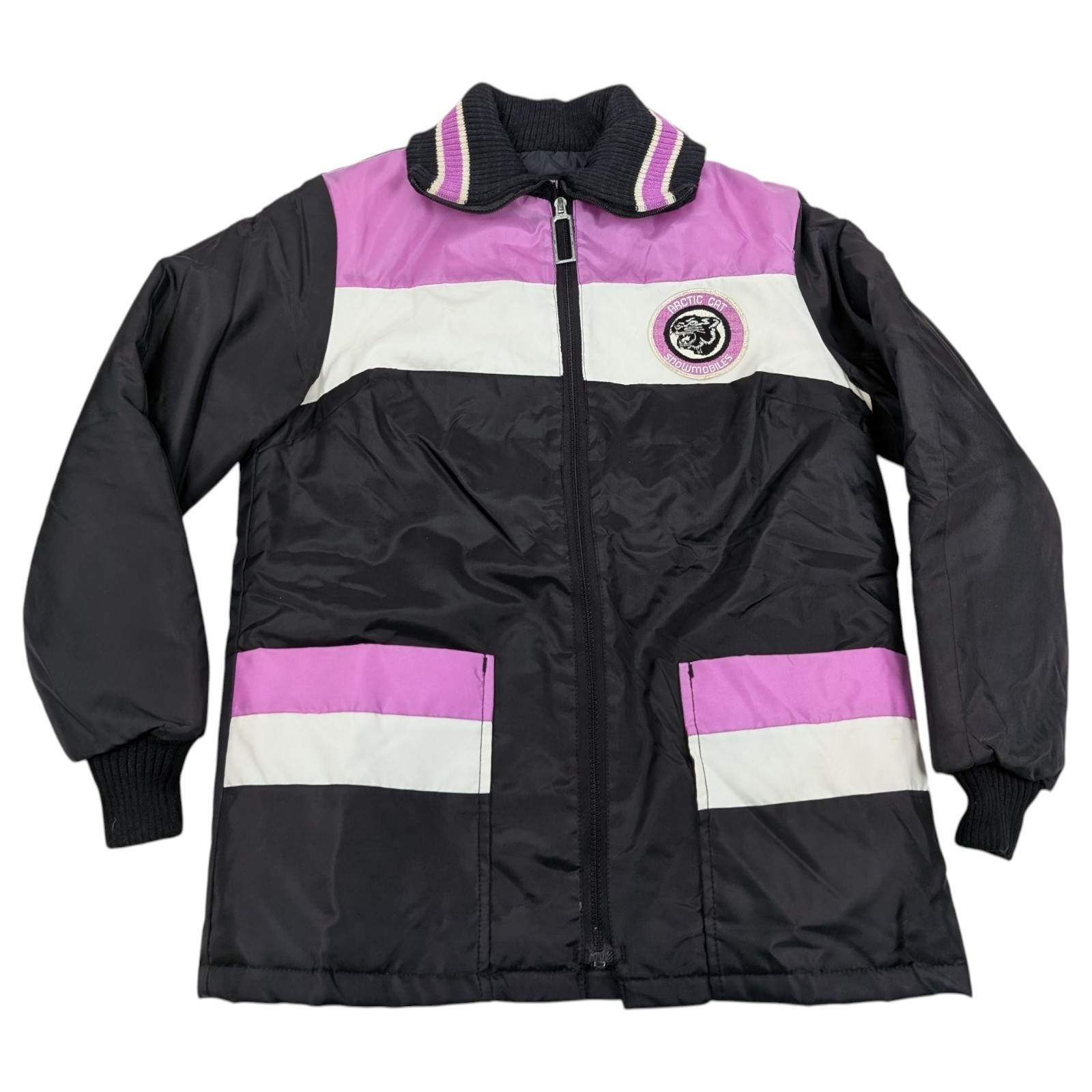 Artic Cat Vintage Winter Quilted Snowmobile Jacket Coat 1960s 70s w/ Patch