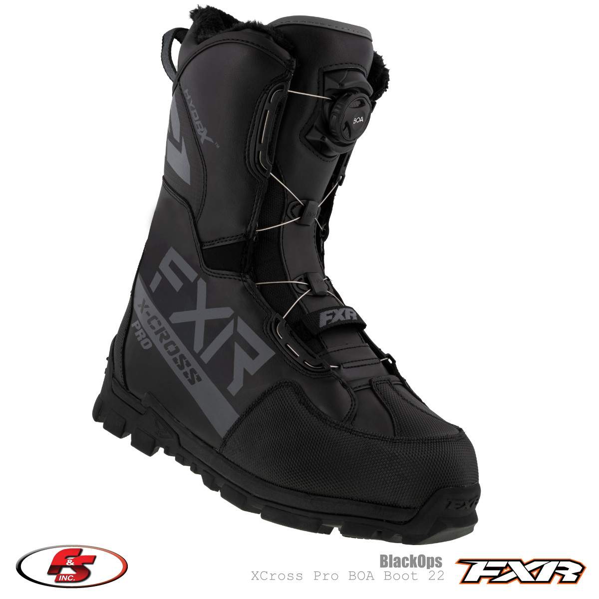 NEW FXR X-Cross Pro BOA Snowmobile Boot Black ops size 9 11 12 13 14