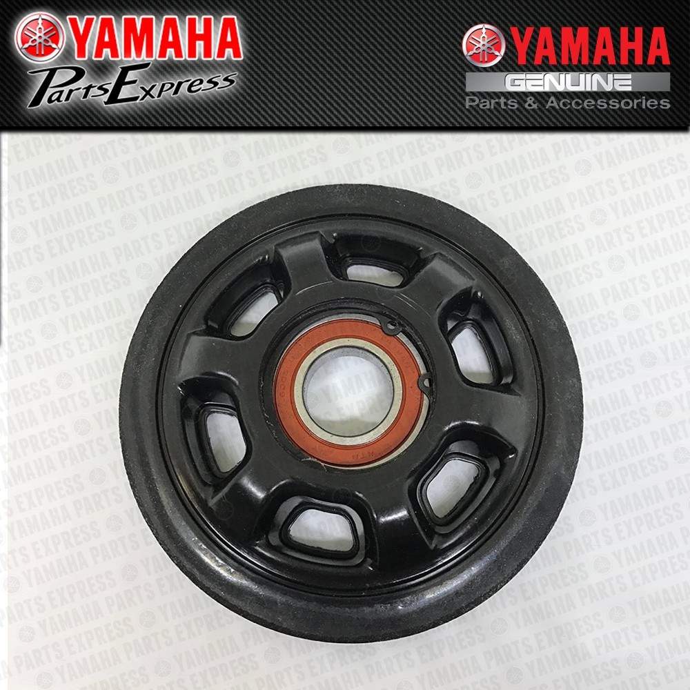 NEW 2006 – 2018 YAMAHA SNOWMOBILE SLED OEM SPOKED IDLER BOGIE WHEEL BLACK 130MM