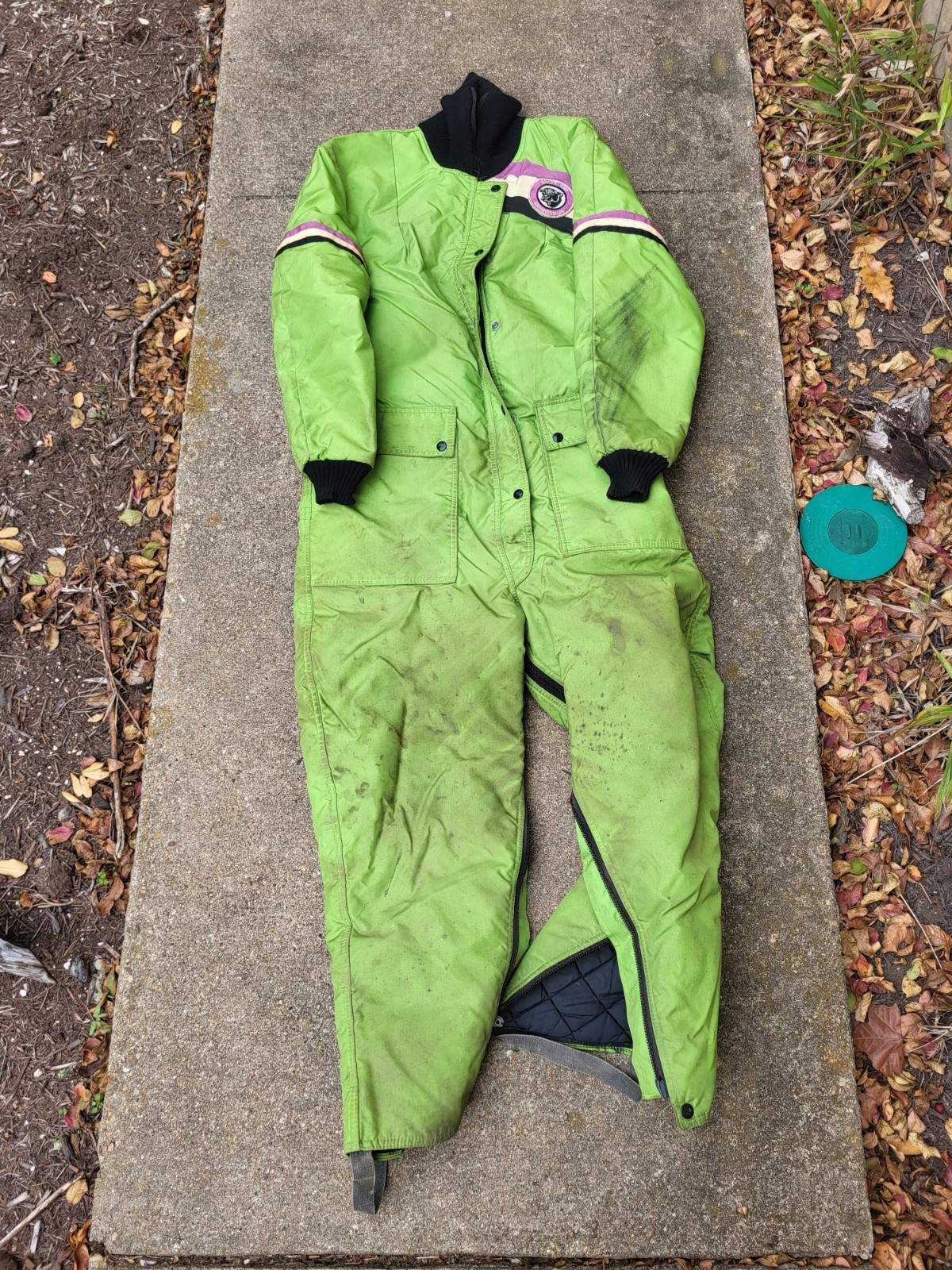 Artic Cat XL Snowsuit Green Vintage Snowmobile Suit