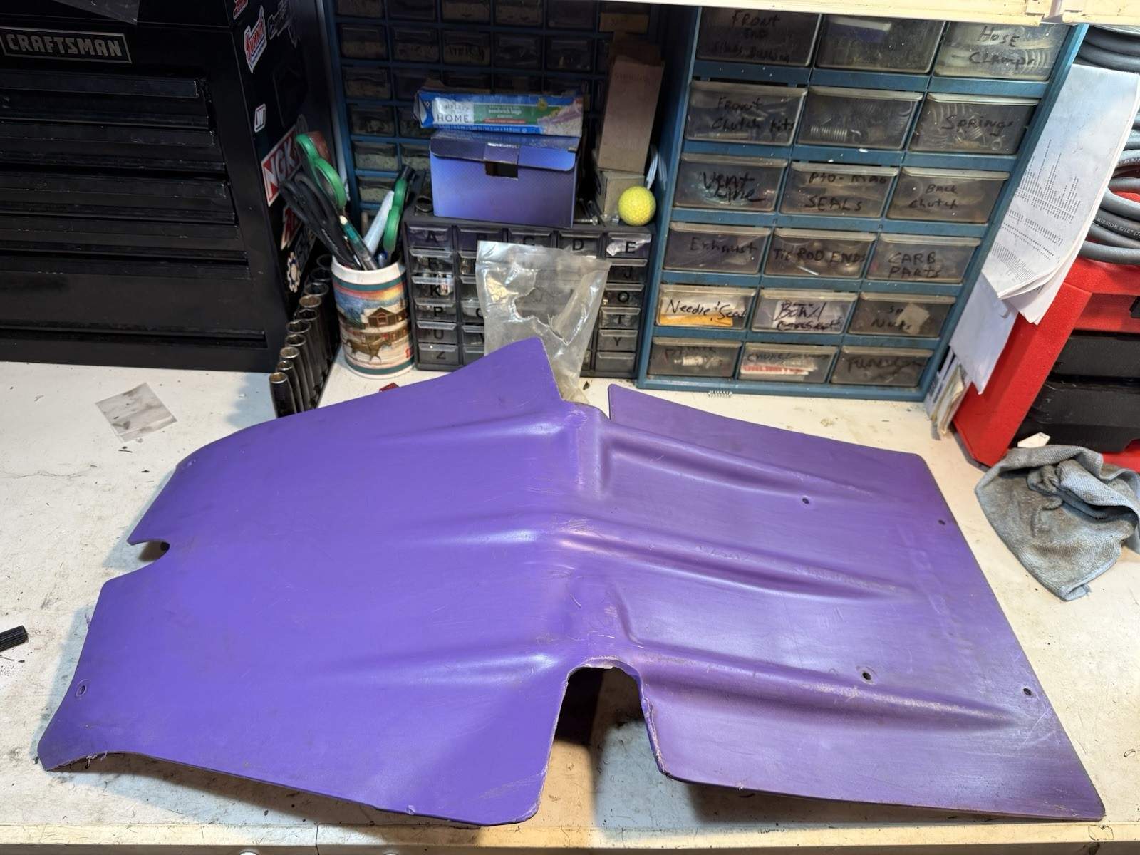 1999 Polaris RMK Gen II Skid Plate Purple 5433002