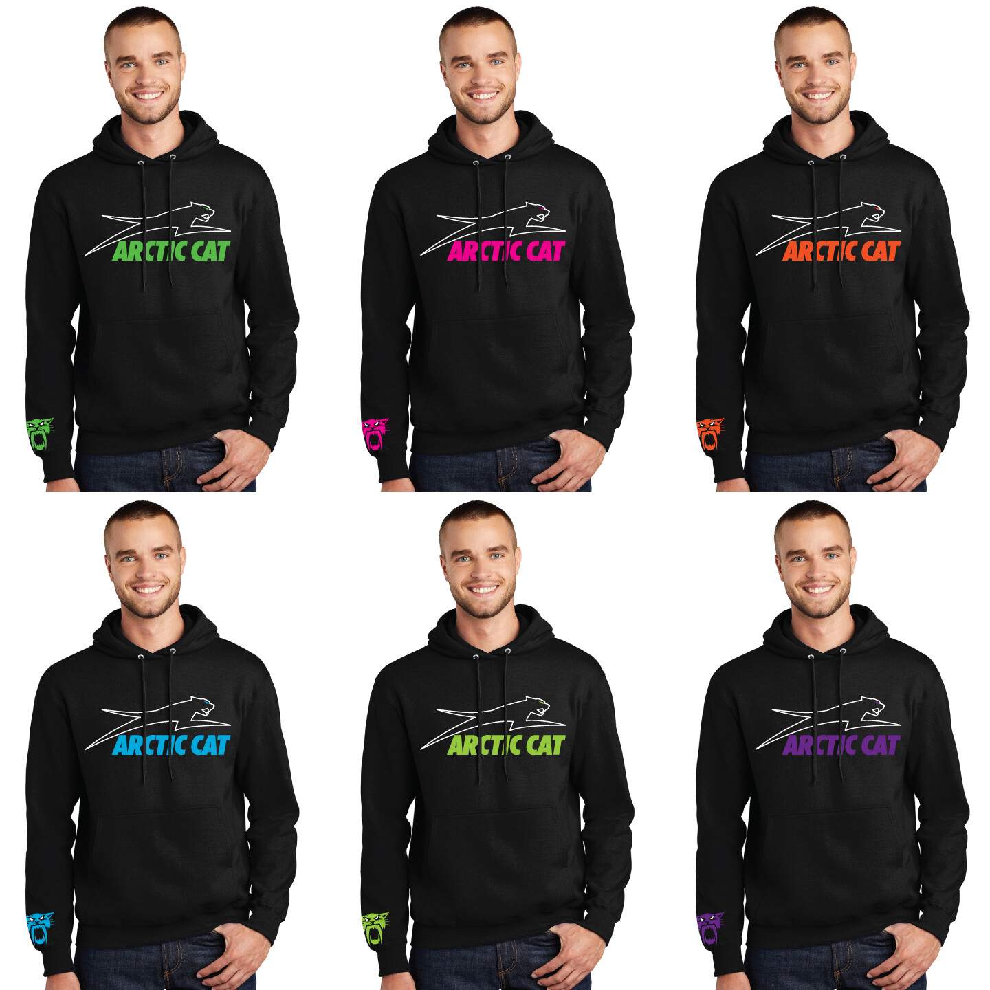 ARCTIC CAT HOODIE SWEATSHIRT HOODIE NEONS UTV ATV SLED SNOWMOBILE Polaris FXR