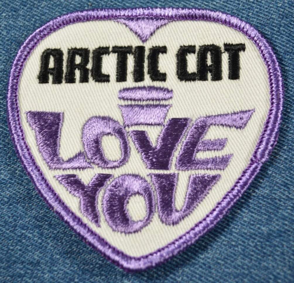 NOS 70s Vintage Original Artic Cat I Love You 3″ Patch Snowmobile Sled ATV