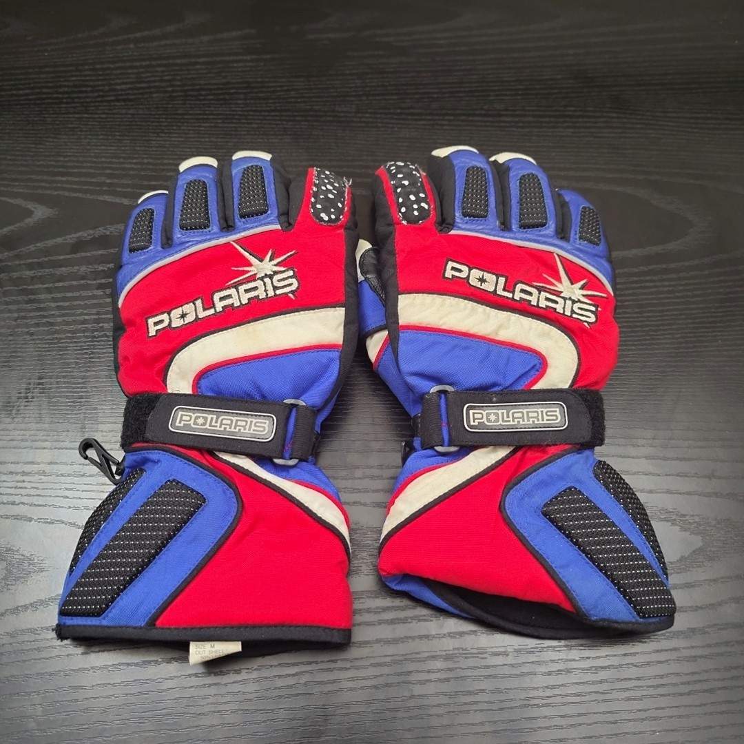 Vintage Polaris Snowmobile Gloves Medium