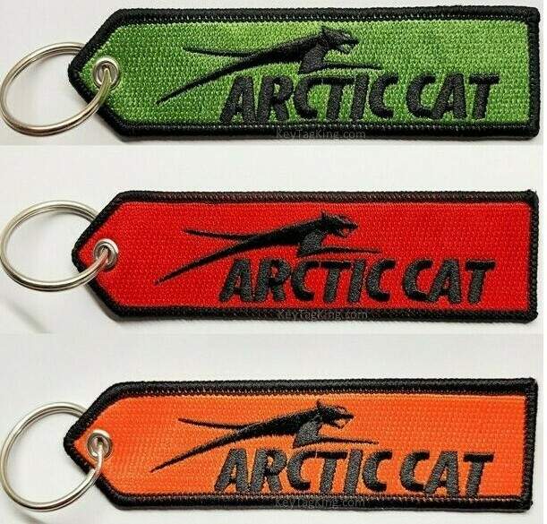 Arctic Cat Keychain Snowmobile Fabric Logo Keychain Outdoor Keychain